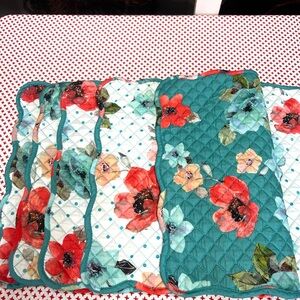 The pioneer woman placemats blue white floral decor